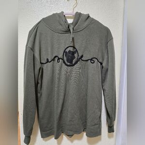 2 Fly Angus Olive Green Embroidered Women's Hoodie